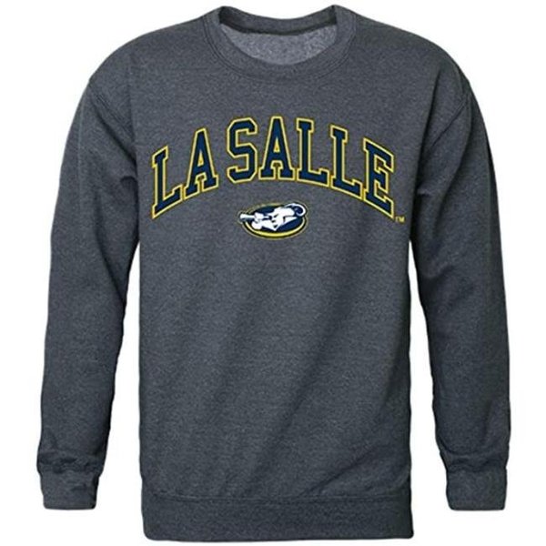 W Republic W Republic 541-322-HCH-03 La Salle University Campus Crewneck Sweatshirt; Heather Charcoal 2 - Large 541-322-HCH-03